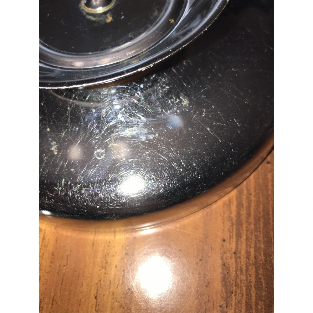 Vintage Lazy Susan Lid Bottom Glass‎ relish Jelly Dish Stainless Steel Bowl